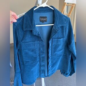 Velvet by Graham & Spencer Blue Corduroy Jacket small